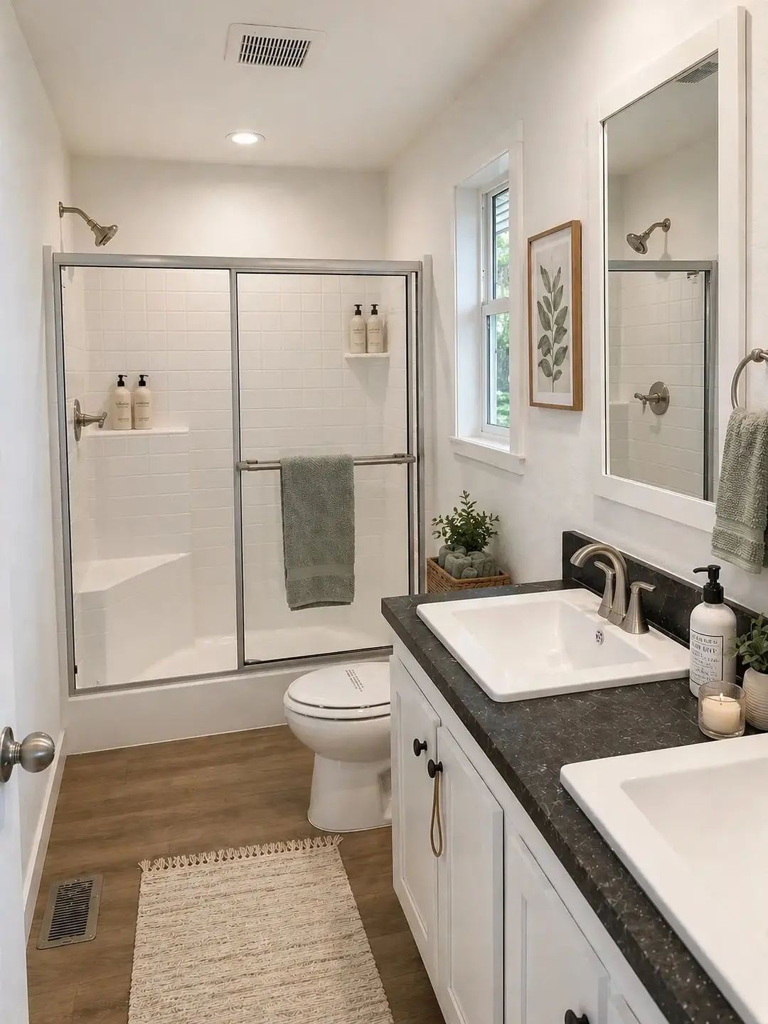 Beautiful morning bathroom home features