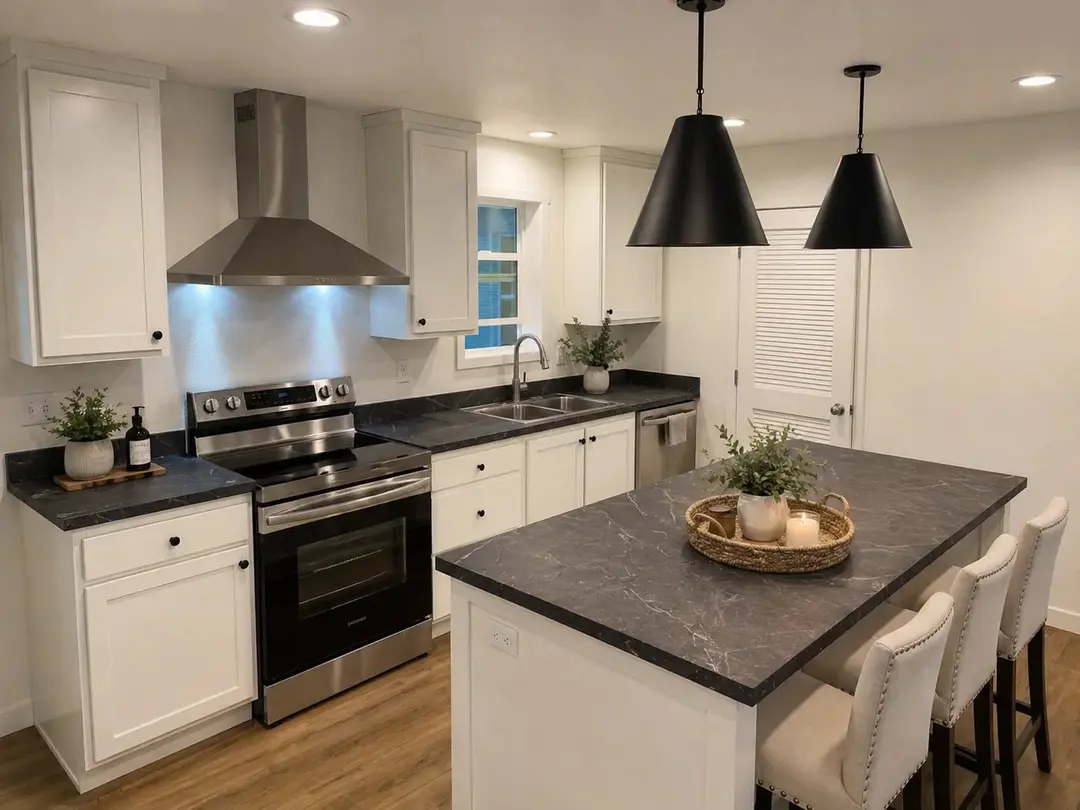 Beautiful morning kitchen home features