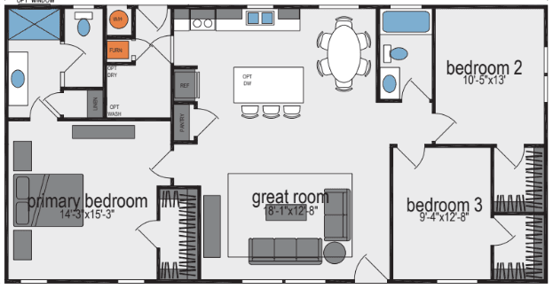 Skyliner-h200a floor plan and hero home features